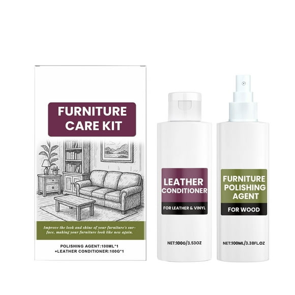 TIELUTT Furniture Care Kit Furniture Agent + Leather Conditioner Living Furniture Solutions Gasket Remover Smart Wash Solution Wet It and Forget It Car Seat Stain Remover Fabric Vacuum Bathroom Clean