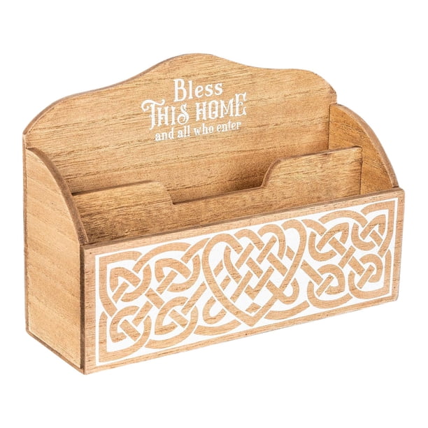 Organizador de escritorio de madera, tarjetero, elegante estante de almacenamiento, moderno soporte de madera para documentos, para mesa y encimera.