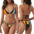 thumbnail image 3 of Naloa Colorful Painted Duck Print Women Halter Bikini Set ,Two Piece Triangle Swimsuit,Tie Bathing Suit,Sexy Triangle Two Piece Swimwear, 3 of 5