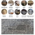 thumbnail image 5 of Dundee Deco 3D Wall Panels - Cladding, Blue Grey Stone Look Wall Paneling, Styrofoam Facing for Interior and Exterior Applications, DIY, Set of 10, Covers 54 sq ft, 5 of 10