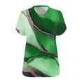 thumbnail image 5 of Women Plus Size Shirts Vneck Pullover Tee Short Sleeve Tops Loose Tunic Blouse Casual Summer Outfit, 5 of 5