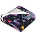 thumbnail image 2 of Salouo Cartoon Dinosaur Print Bed Blankets,Flannel Blanket Comfortable Air Conditioning Blanket Lightweight Blanket for Sofa Bed Travel & Couch -80"x60", 2 of 8