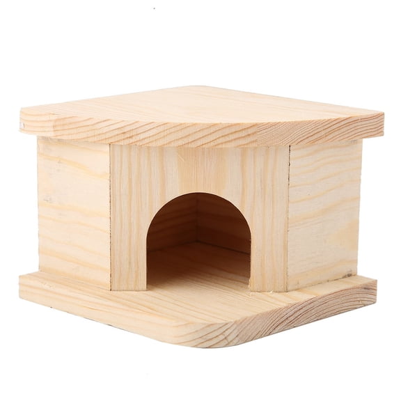 Hamster Wooden Hideout House Natural Pet Rats Climbing Play Hut Hideaway Room Hideout Small Animal Warm House Hamster Nest