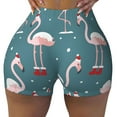 thumbnail image 2 of Picia Flamingo Printed Workout Shorts for Women Seamless Scrunch Butt Lifting High Waisted Yoga Gym Booty Running Moisture-wicking Short Pants-Small, 2 of 9