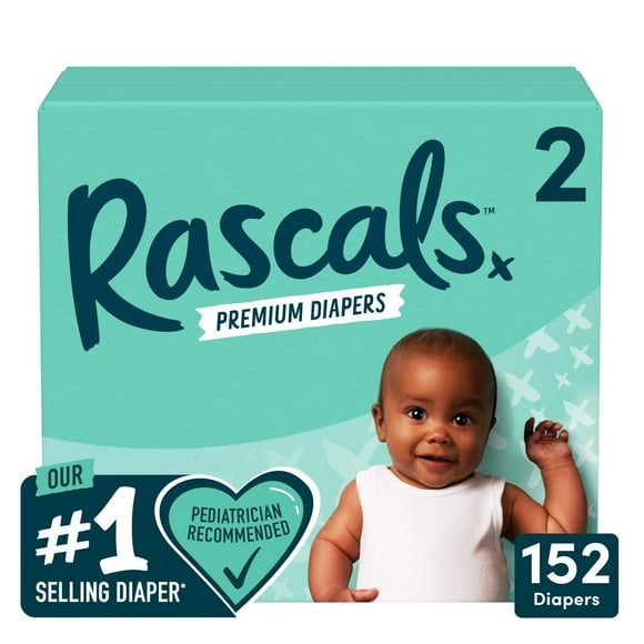 Rascals Premium Jumbo Diapers, Unisex Baby Diaper