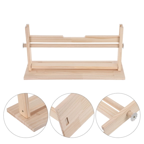 Alasum Wood Craft Paper Roll Holder for Painting, , and Art Supply Organization