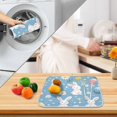 thumbnail image 3 of Yayeee Dish Drying Mat for Kitchen Counter 18" x 24" Microfiber Super Absorbent Coffee Decorative Pad, Cartoon Easter Bunnies, 3 of 9