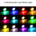 thumbnail image 3 of 6pcs Wireless LED Puck Lights, EEEkit Dimmable Under Counter Lighting, LED Closet Light with Remote Control, Battery Powered Cabinet Light, Stick on Night Lights for Kitchen, Bookcase, Colorful, 3 of 9
