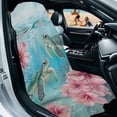 thumbnail image 2 of Uorisanigo Car Seat Cover Protector Soft Hibiscus Flower Turtle Automotive Front Seat Sweating Cover Washable Seat Decoration Universal for Auto Truck Van SUV, Easy to Install, 2 of 8