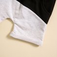 thumbnail image 5 of Toddler Boys 2 Piece Clothes Crew Neck Color Block Beach Holiday Summer Sets Soft Comfy Baby Boy Outfit,Black,2-3 Years, 5 of 6