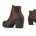 thumbnail image 4 of Bota DREAM PAIRS Z0EY-2 Mujer Marrón Tacón Grueso 7.5 cm, 4 of 6