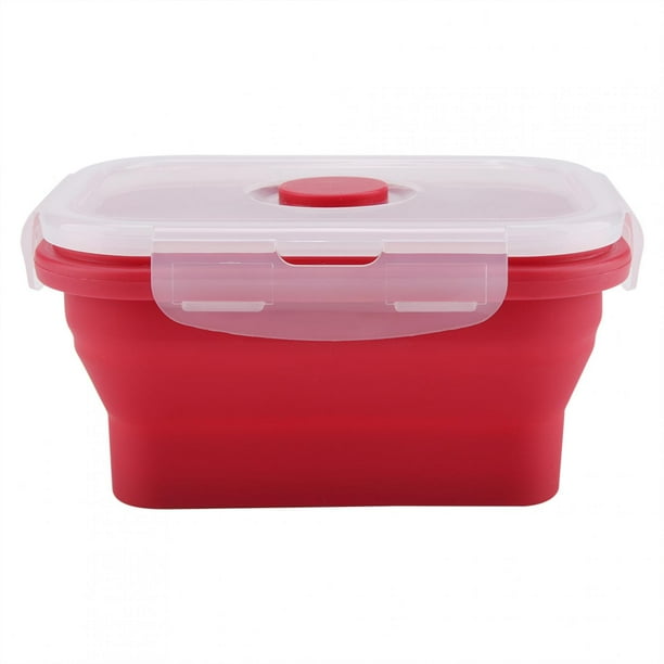 Lonchera Bento NikouMX rectangular de Silicona 350 ml rojo