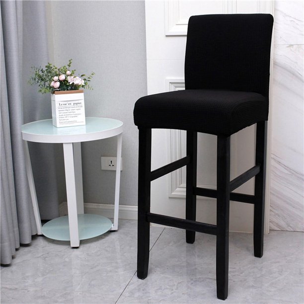 Funda para Silla de Comedor Elásticas Cortas para Silla de Asiento Protectoras Decorativas Las Extraíbles Decoración Negro perfecl Fundas Sillas Fundas