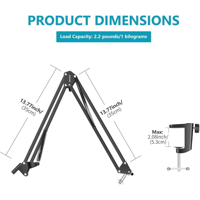 Adjustable Desktop Clamp Suspension Boom Scissor Mount Stand Holder for Logitech Webcam C922 C930e C930 C920
