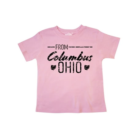 

Inktastic From Columbus Ohio in Black Distressed Text Gift Toddler Boy or Toddler Girl T-Shirt