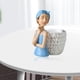 thumbnail image 5 of Estatuilla de niña adorable Zulema de resina azul para decoración de hogar y oficina, 5 of 7
