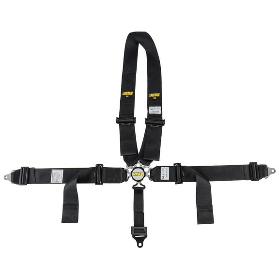 JEGS 70112 Cam Lock Ultra Series Harness 5-Point U-Type Design 3 Wide Shoulder &