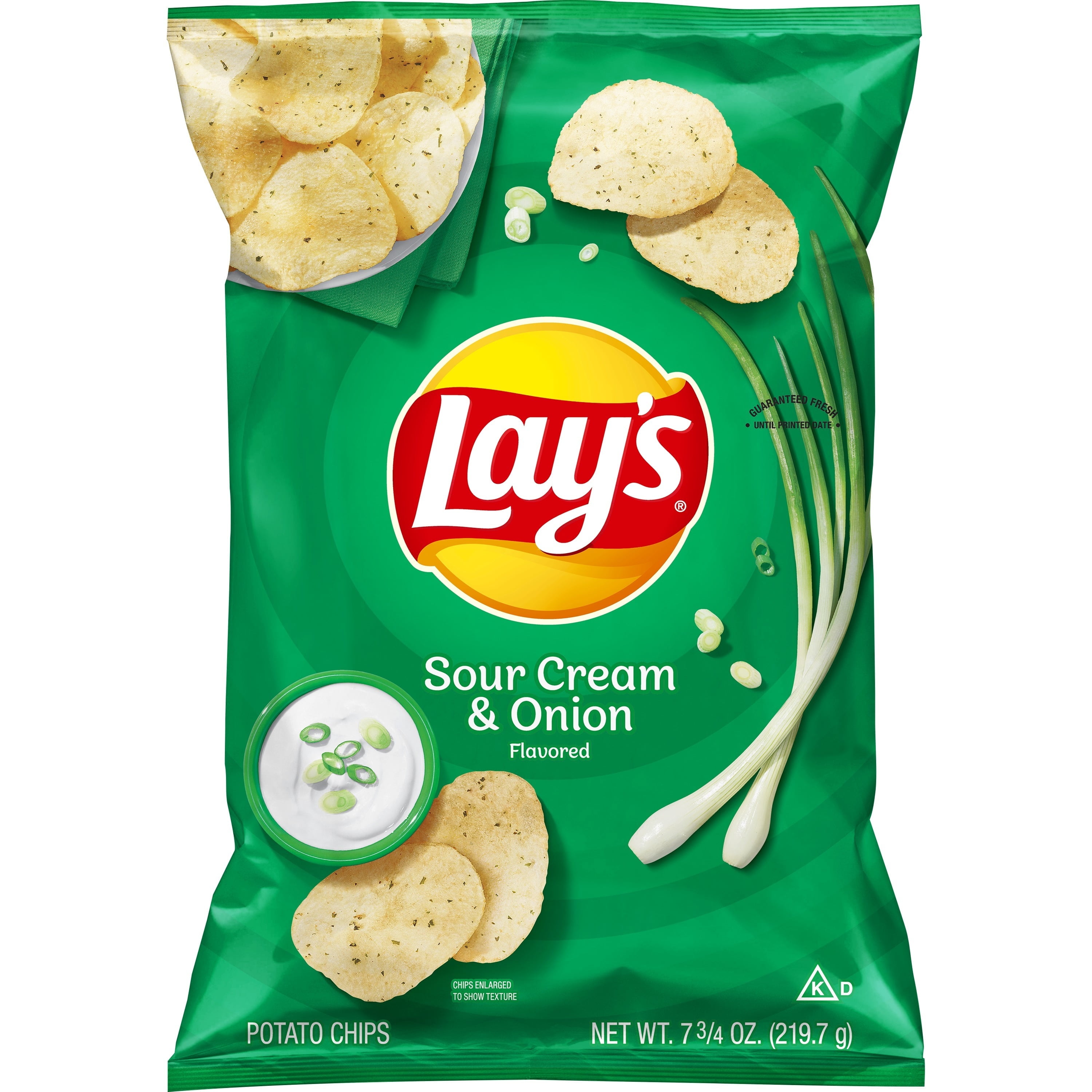 Lays bright　サイン　2gether Lay's Sour Cream and Onion Potato Chips, 15.63 oz, Classic Flavor