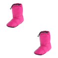 thumbnail image 1 of Eigraketly White Down Slippers Winter Warm Tent Booties Foot Camping Rosa roja L 2Conjunto, 1 of 1