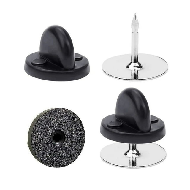 Miangastore 100 Set Butterfly Clutch Pin Backs: Secure Hat Pin Clutches For Diy Craft Jewelry Making - Metal Rubber Tie Tacks Keepers Replacement
