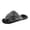 Black, variant on Furry Fluffy Slippers for Women Faux Fur House Slippers Open Toe Fuzzy Slides Soft Flat Slip On Sandals for Indoor Outdoor