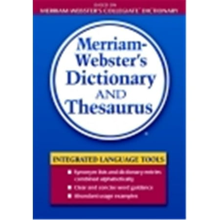 Merriam-Webster Dictionary And Thesaurus, Paperback - Walmart.com Merriam-Webster Dictionary And Thesaurus, Paperback - Walmart.com