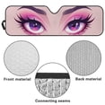 thumbnail image 6 of HUIACONG Sunshade Windshield Car Sun Shade Heat Shield Custom-fit Sunshade Sun Visor Mat for 1997-2017 Jeep Wrangler Rubicon Sahara TJ JK JKU 2/4 Doors Pink Eyes, 6 of 6