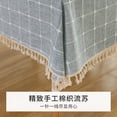 thumbnail image 3 of Xiao Hua 1 pieza de mantel de comedor de tela rectangular a cuadros amarillo claro, impermeable y a prueba de polvo, para mesa de comedor y mesa de café, decoración de 180 * 140 cm, 3 of 5
