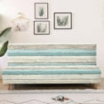 thumbnail image 3 of Yuyamidu Wood Grain Futon Cover Armless Sofa Covers Washable Stretch Futon Slipcover with Elastic Edge Easy to Install Sofa Bed Slipcover Protector Gift for Holiday, 3 of 8