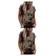 thumbnail image 4 of Qarigey Camiseta de pintura al óleo para mujer, blusa de manga corta con estampado gráfico, cuello , camisa divertida, ropa de moda, sudadera OFSAS-00881 4XL 2Conjunto, 4 of 6