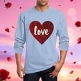 thumbnail image 5 of qucoqpe Valentine's Day Shirts for Men 2026 Spring Fashion Casual Love Heart Printed Long Sleeve Tops Loose Pullover Blouse, 5 of 5