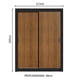 thumbnail image 3 of Ropero Closet Madesa Dallas 2 Puertas Corredizas 2 Cajones Negro/Marrón, 3 of 5
