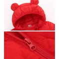 thumbnail image 6 of Generic Clearance Jackets for Boys Winter Coats Kids Toddler Baby Girls Padded Jacket Solid Color Zipper Long Sleeve Cute Cartoon Bear Hoods Warm Clothes Outerwear Coat(3-4 Years,RD2), 6 of 6