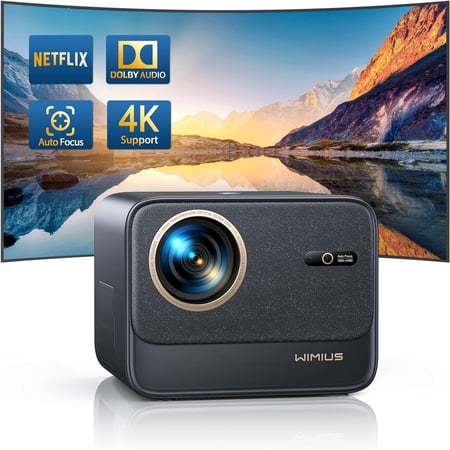 [Netflix Certified & Dolby Audio] 4K Projector with Wifi6 & Bluetooth 700ANSI Native 1080P 6D Auto Focus & Keystone Home Theater Smart Projector Outdoor Movie Projecor with