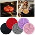 thumbnail image 7 of Food Grade Silicone Waffle Mold 6.9 Inch Non Stick Baking Tray Reusable Bakeware for Cookie Chocolate Cake Air Fryer Oven Purple, 7 of 7