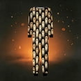 thumbnail image 5 of Halloween Pajamas, Halloween Matching Family Pajamas Beige Ghost Print Long Sleeve 2Pcs Pj Set Soft Sleepwear Nightwear Loungewear Holiday Party Costume Fun Festive Stylish Spooky Season for Family, 5 of 6