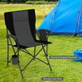 thumbnail image 4 of Costway 2 PCS Folding Camping Chair for Adults Portable Lawn Chair with Cup Holder & Side Pocket, 4 of 9