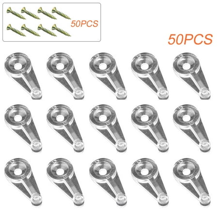 

Amusingtao 50pcs With Screws Glass Retainer Clips Kit Clear Holder Hardware Cabinet Door