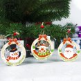thumbnail image 4 of RV Nueve colgantes decorativos de Navidad Lista de Navidad Ancianos Muñeco de nieve Elk Hollow Test 10 * 8.5cm Rojo Verde, 4 of 4