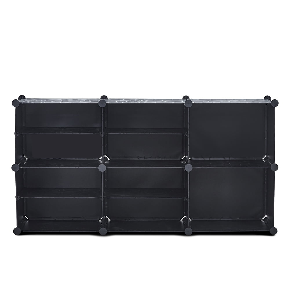 Private Jungle Stackable Shoe Cabinet Plastic Shoe Cabinet, Durable Modular Shoe Cabinet in Corridor