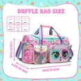 thumbnail image 3 of Kids Carry on Luggage Sets Pink Suitcases with Wheels Hardshell for Girls with duffle bag Travel Pillow Ages 6-12, 3 of 7
