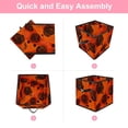 thumbnail image 6 of RATGDN Collapsible Fabric Cube Storage Bin with Double Handles for Living Room Bedroom Office Black - Orange Background with Black Lines, 6 of 7