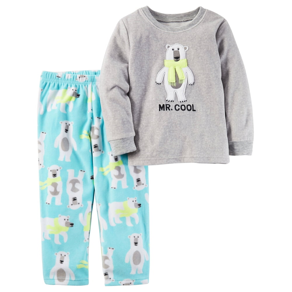 carter's polar bear fleece pajamas