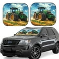 thumbnail image 1 of Lukts Green Tractor Field Print 2 Piece Car Sun Shade Windshield,Foldable Car Shade Front Windshield with Keeps Your Vehicle Cool-Medium, 1 of 6