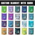 thumbnail image 3 of Personalized Blanket and Throws Custom Blanket with Name Customized Blankets with Names Text for Kids Adults Gift for Christmas Birthday Wedding Valentines Day (30×40" 40×50" 50×60" 60×80"), 3 of 6