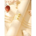 thumbnail image 4 of Silvora Women's 14k Gold Plated Ankle Bracelet for Women Double Layer Beaded Adjustable Waterproof Anklets Holiday Jewelry Gift, 4 of 7