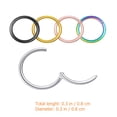 thumbnail image 2 of 5pcs Nose Rings Nose Hoops Stainless Steel Nose Rings Body Piercing Jewelry, 2 of 8