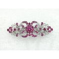thumbnail image 2 of Faship Gorgeous Fuchsia Crystal Hearts And Floral Hair Barrette, 2 of 5