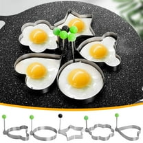 XMMSWDLA Fried Egg Mold Stainless Steel Pancake Cookie Maker for Kids - Heart bird apple elephant horse flower ring mould
