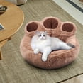 thumbnail image 2 of Btomtd Paw Shape Cat Bed and Dog Bed, All Season Pet Nests with Soft Mat, Soft Cozy Pet Beds for Small Animals, Comfortable Pet Mat for Resting and Sleeping, Brown, 2 of 6